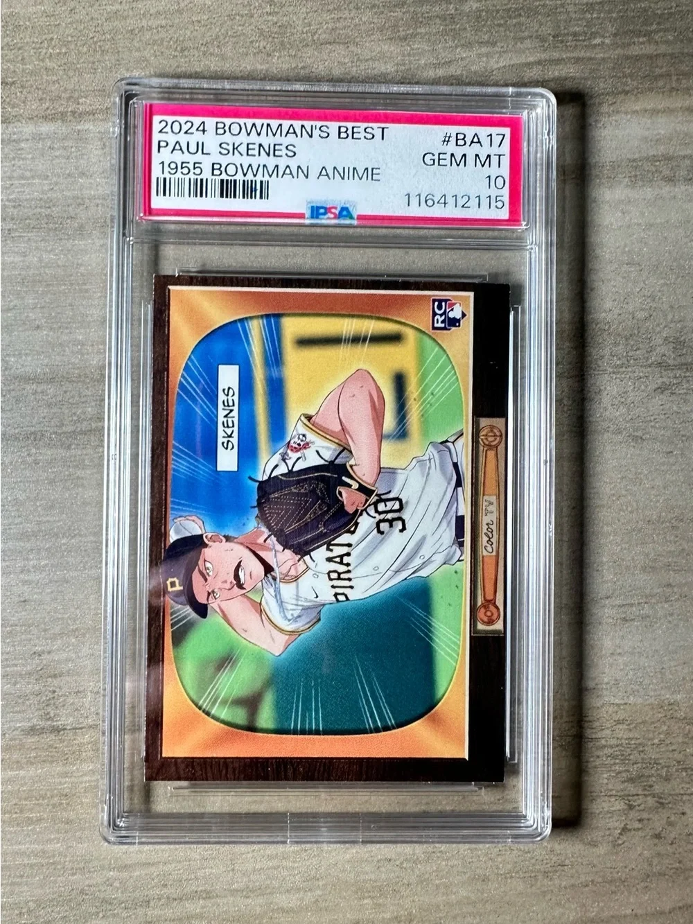 Paul Skenes Gem Mint 10 2024 Topps Anime #BA-17 Novelty Baseball Card. Pirates.